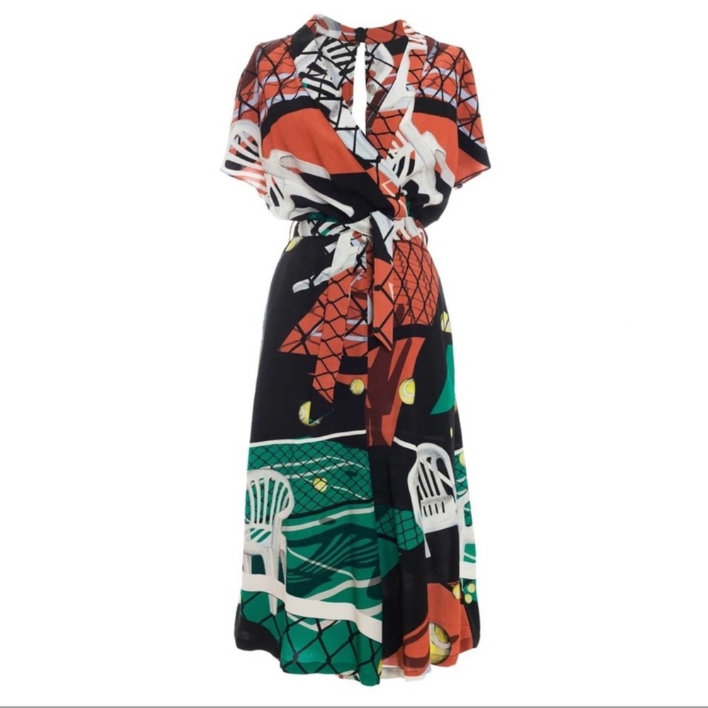 Tomcsanyi Budapest Court Print Kimono Jumpsuit Medium - Picture 10 of 10